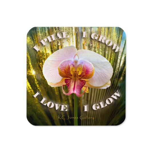 Orchid Inspired Cork-back coaster