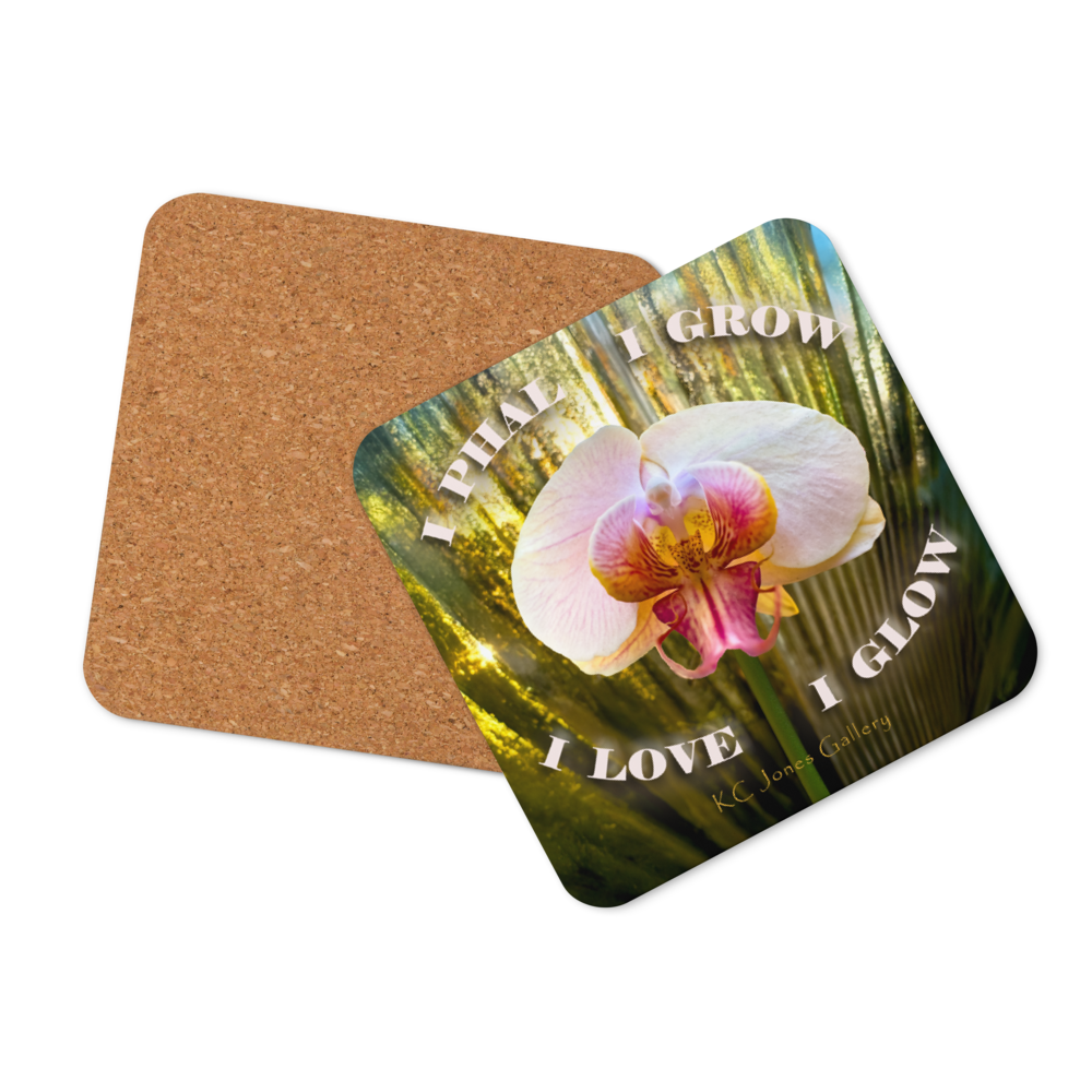 Orchid Inspired Cork-back coaster