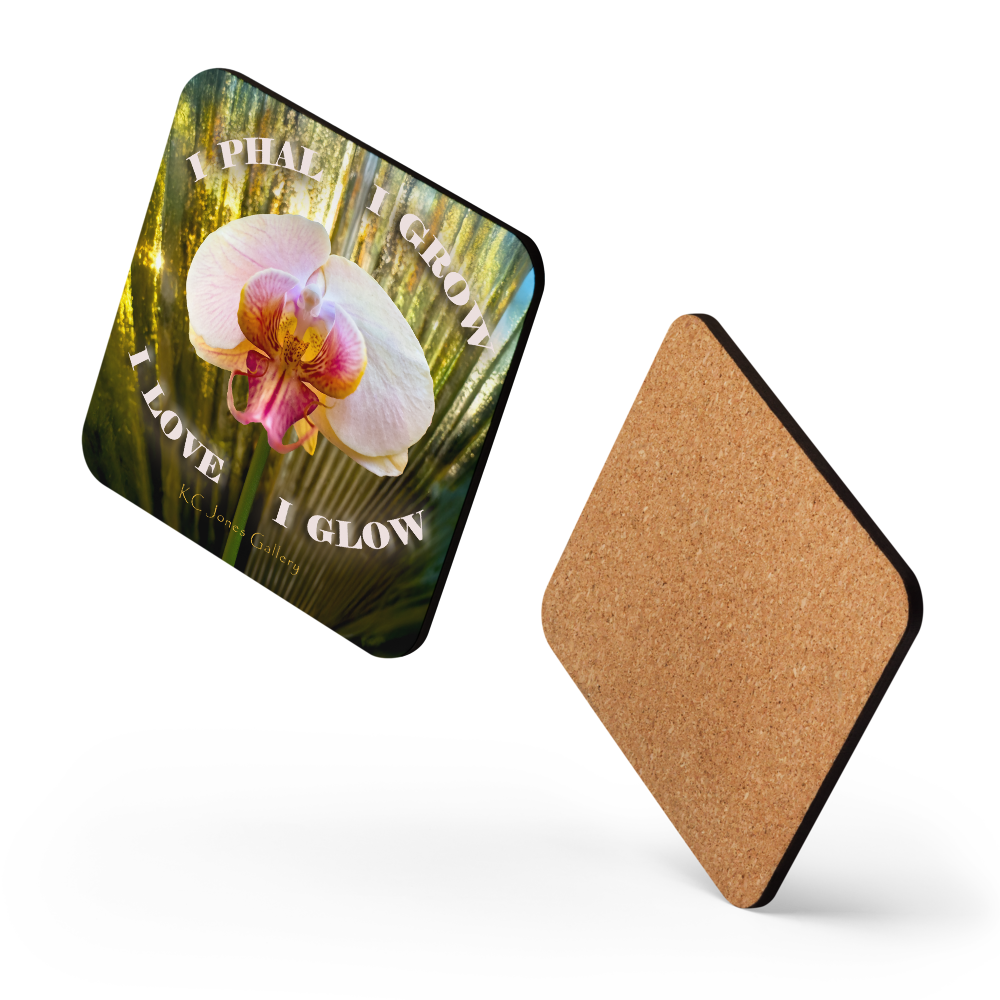 Orchid Inspired Cork-back coaster