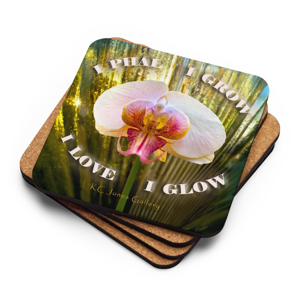 Orchid Inspired Cork-back coaster