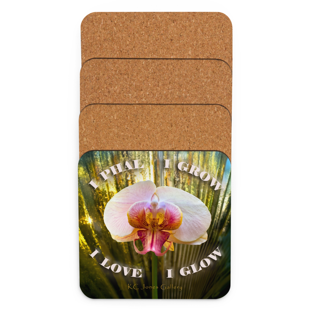 Orchid Inspired Cork-back coaster