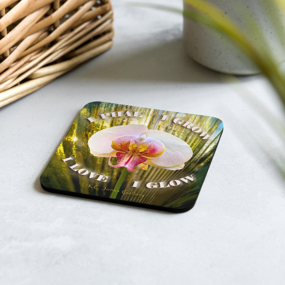 Orchid Inspired Cork-back coaster
